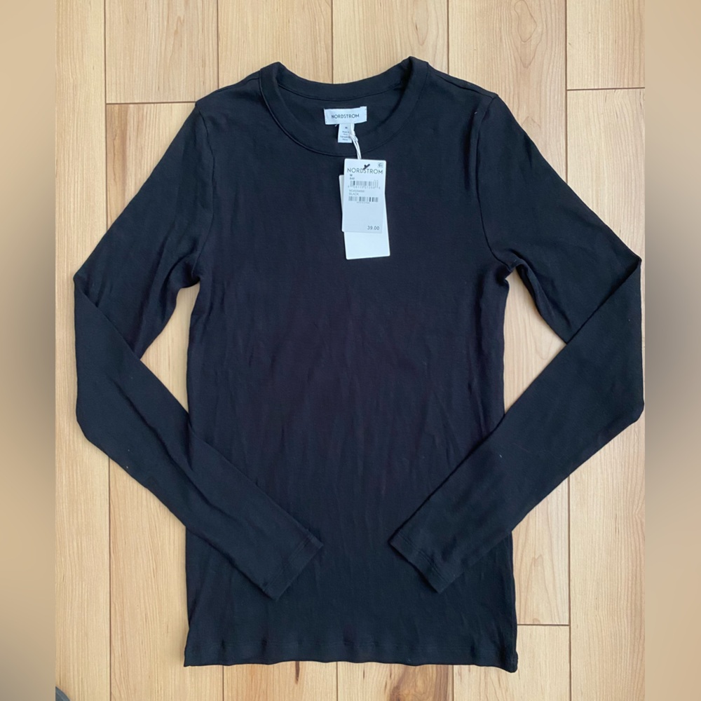Nordstrom Black Long Sleeve Tee